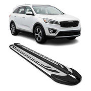 2016-2020 Kia Sorento Running Boards Side Steps Silver & Black
