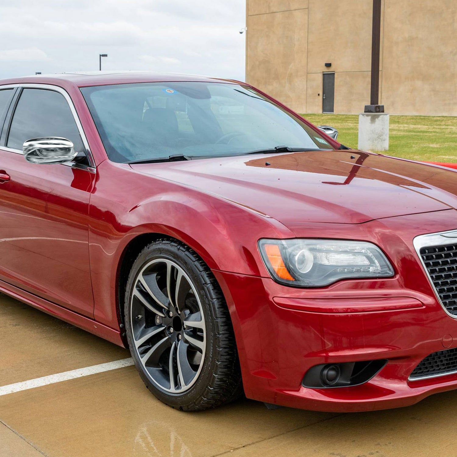 2011-2023 Chrysler 300 / Dodge Charger Mirror Cover Caps Chrome 2Pcs ABS Plastic