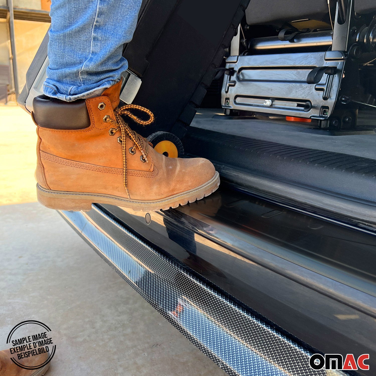 2015-2024 Jeep Renegade Rear Bumper Sill Cover Protector Steel Brushed Dark