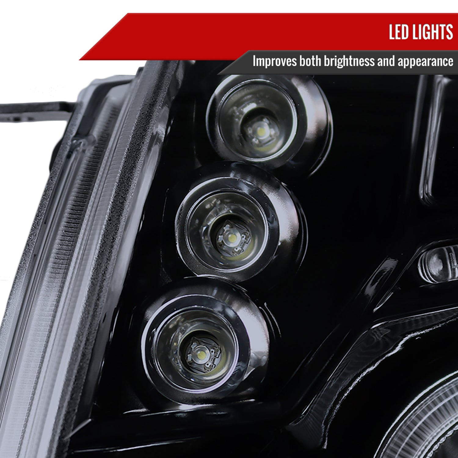 2005-2011 Toyota Tacoma Dual Halo Projector Headlights Glossy Black/Smoke Lens