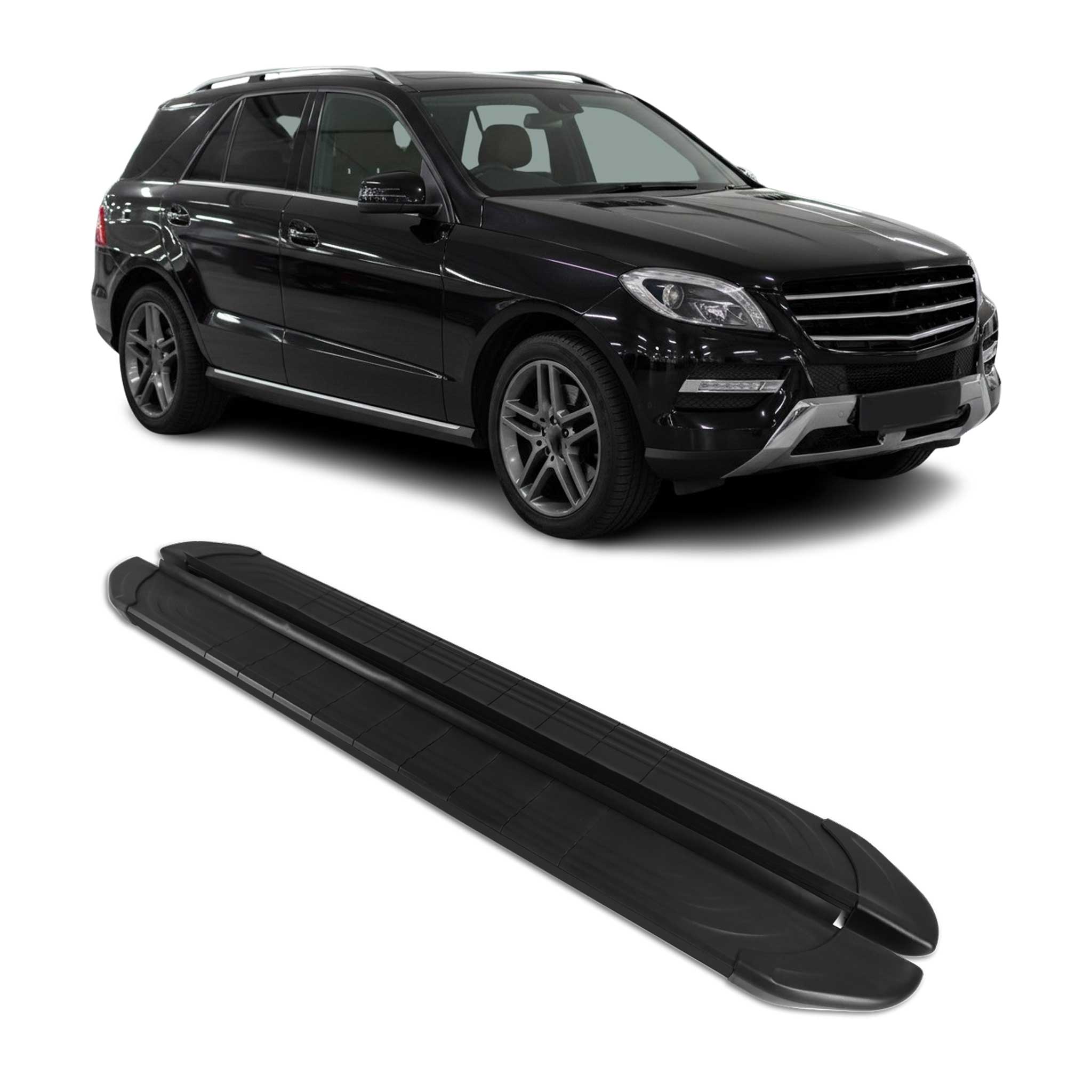 2012-2015 Mercedes ML Class W166 Running Boards Side Steps Black