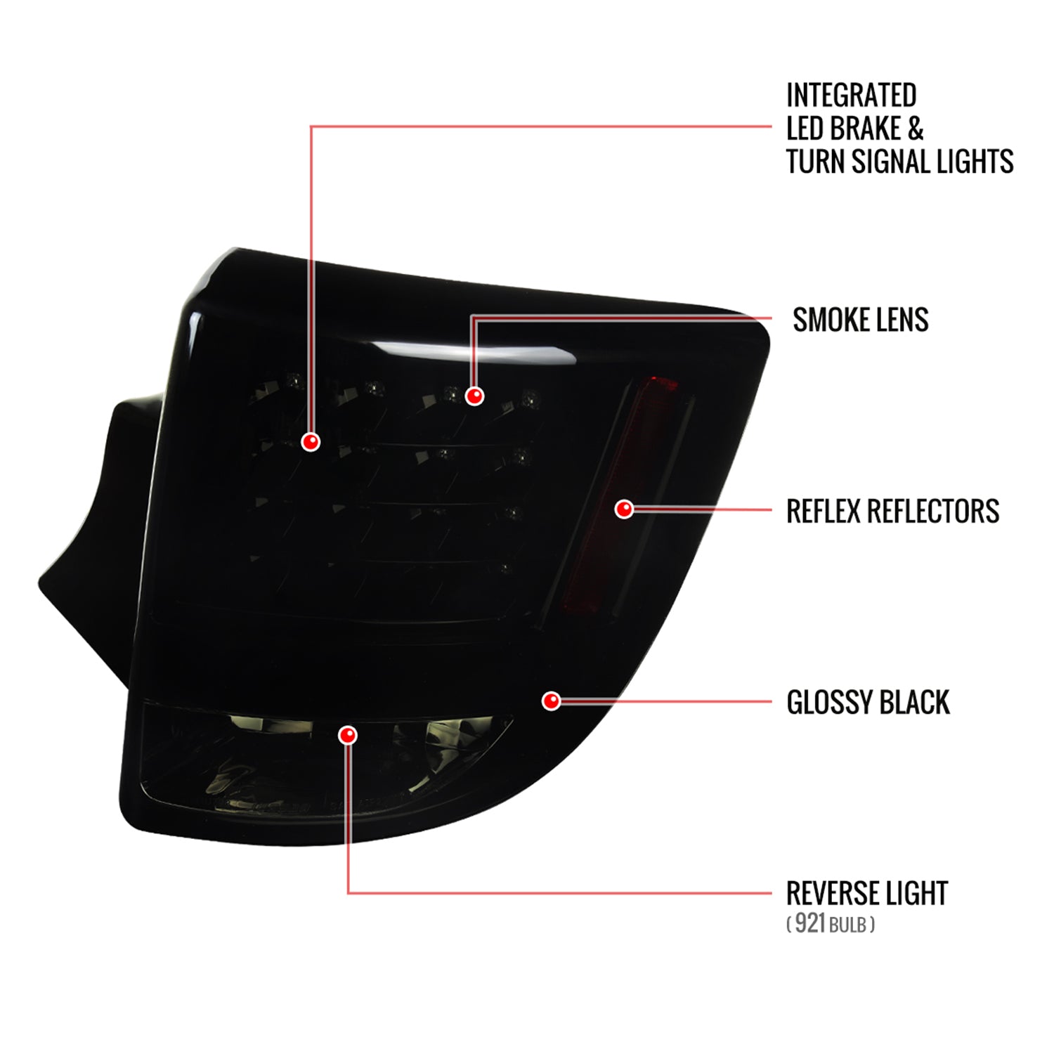 2000-2005 Toyota Celica LED Tail Lights Glossy Black Housing/Smoke Lens