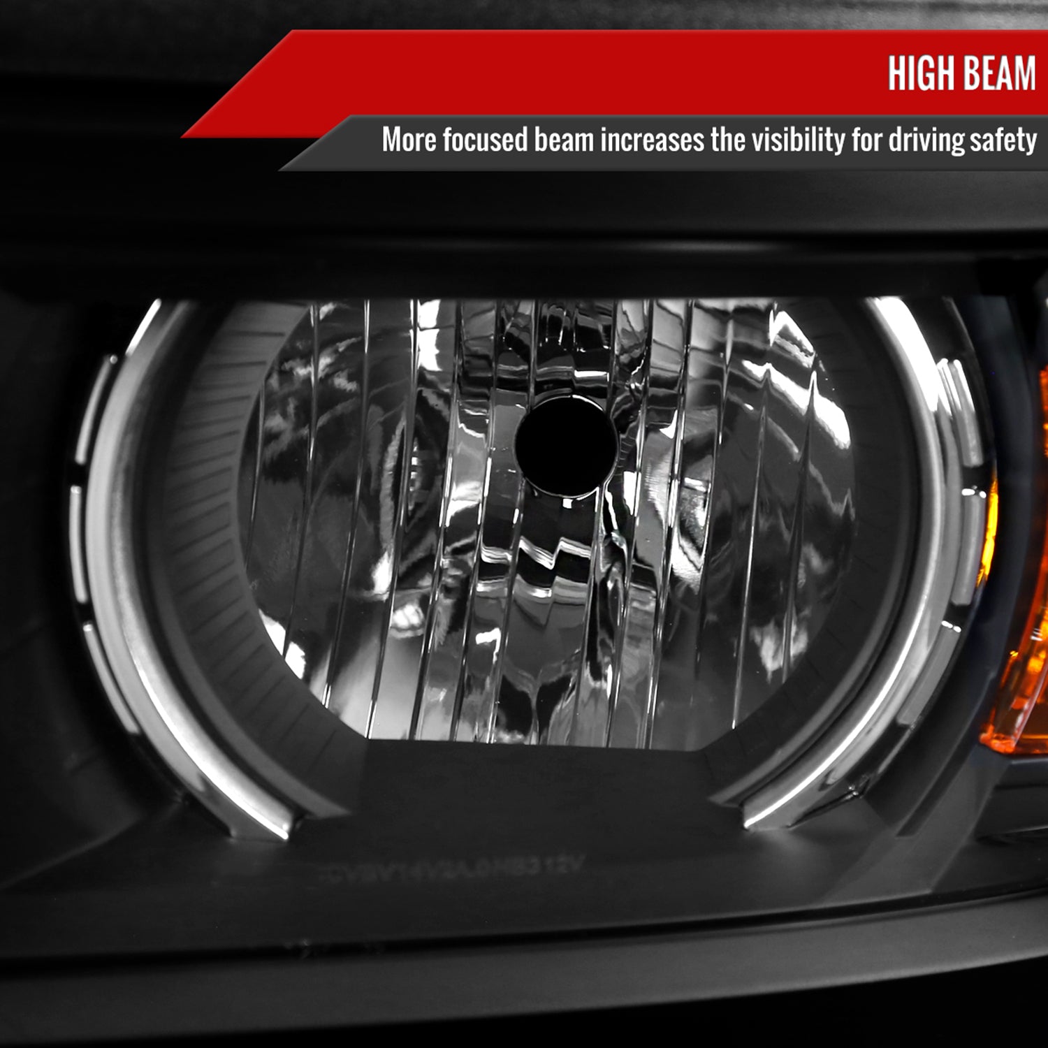 2014-2015 Chevy Silverado 1500 Projector Headlights Matte Black/Clear Lens