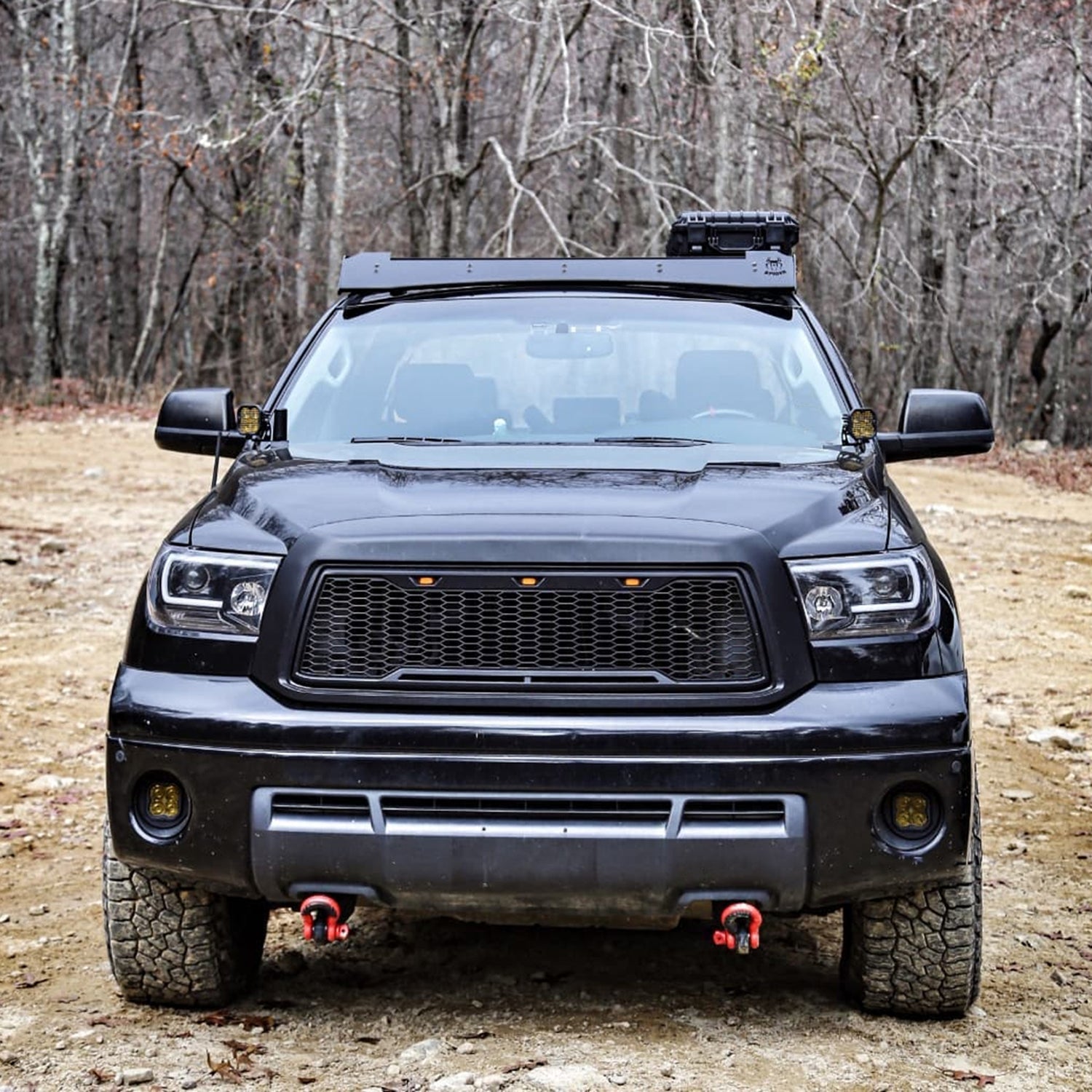 2007-2013 Toyota Tundra/ 08-2017 Sequoia LED CBar Projector Headlights Jet Black