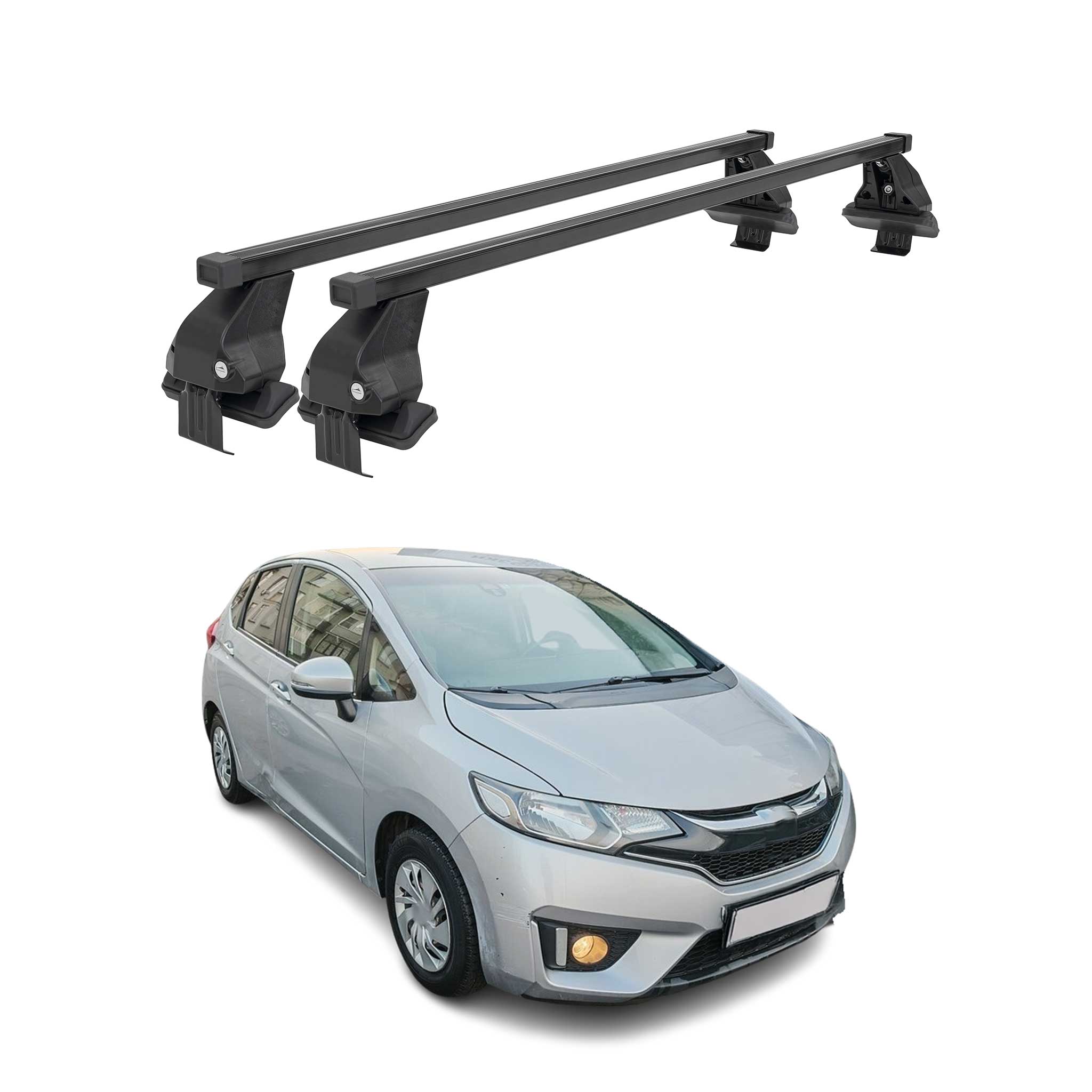 2015-2020 Honda Fit Roof Rack Cross Bars Black