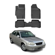 2006-2011 Hyundai Accent Floor Mats Liners Full Set All Weather Black
