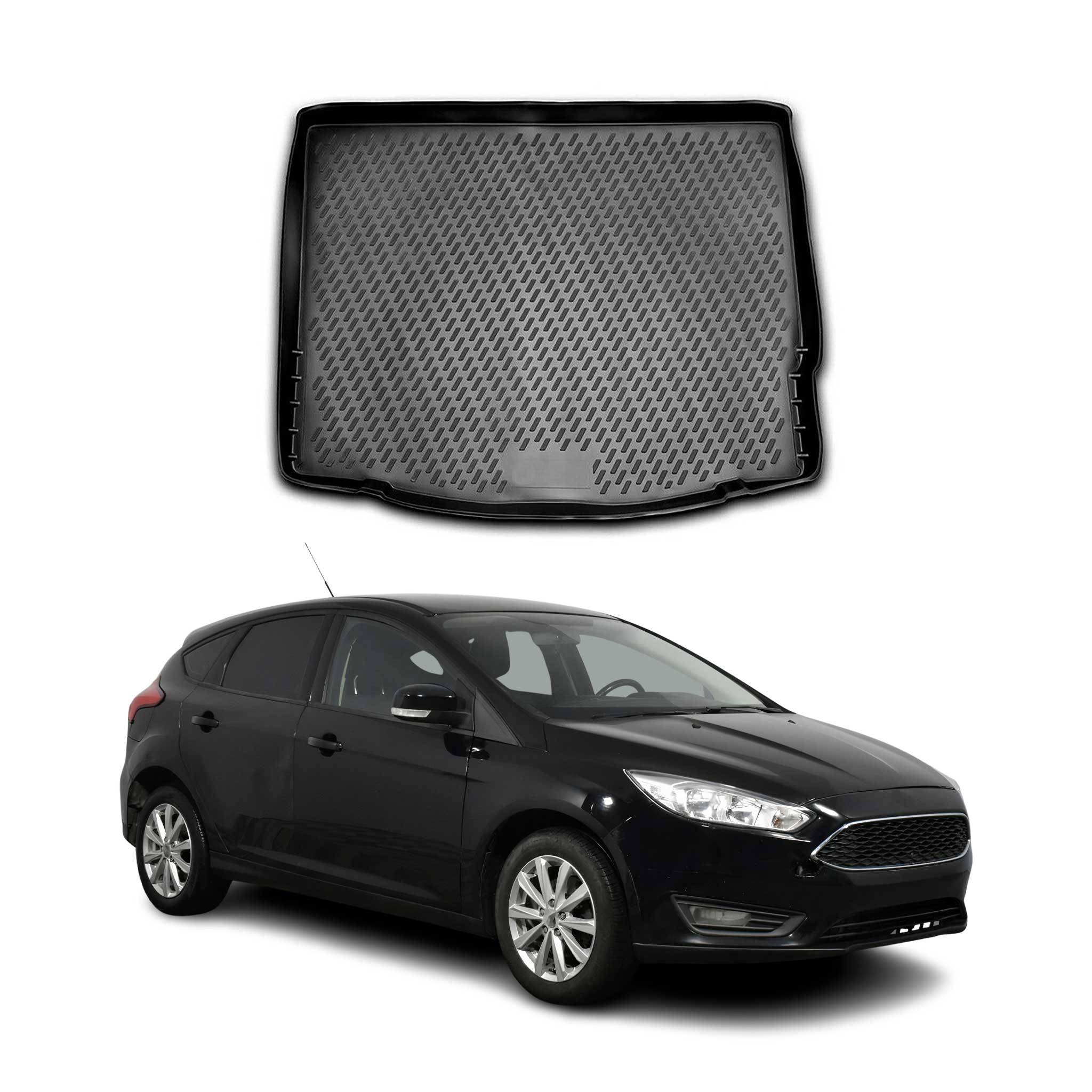 2012-2018 Ford Focus Hatchback Cargo Liner Trunk Mat All Weather Black