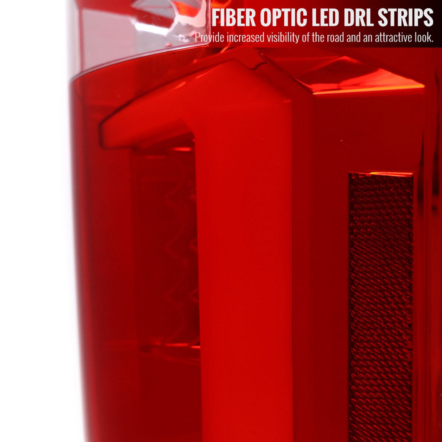 2007-2013 Chevy Silverado 1500 2500HD/3500HD LED Tail Lights Bar Chrome/Red