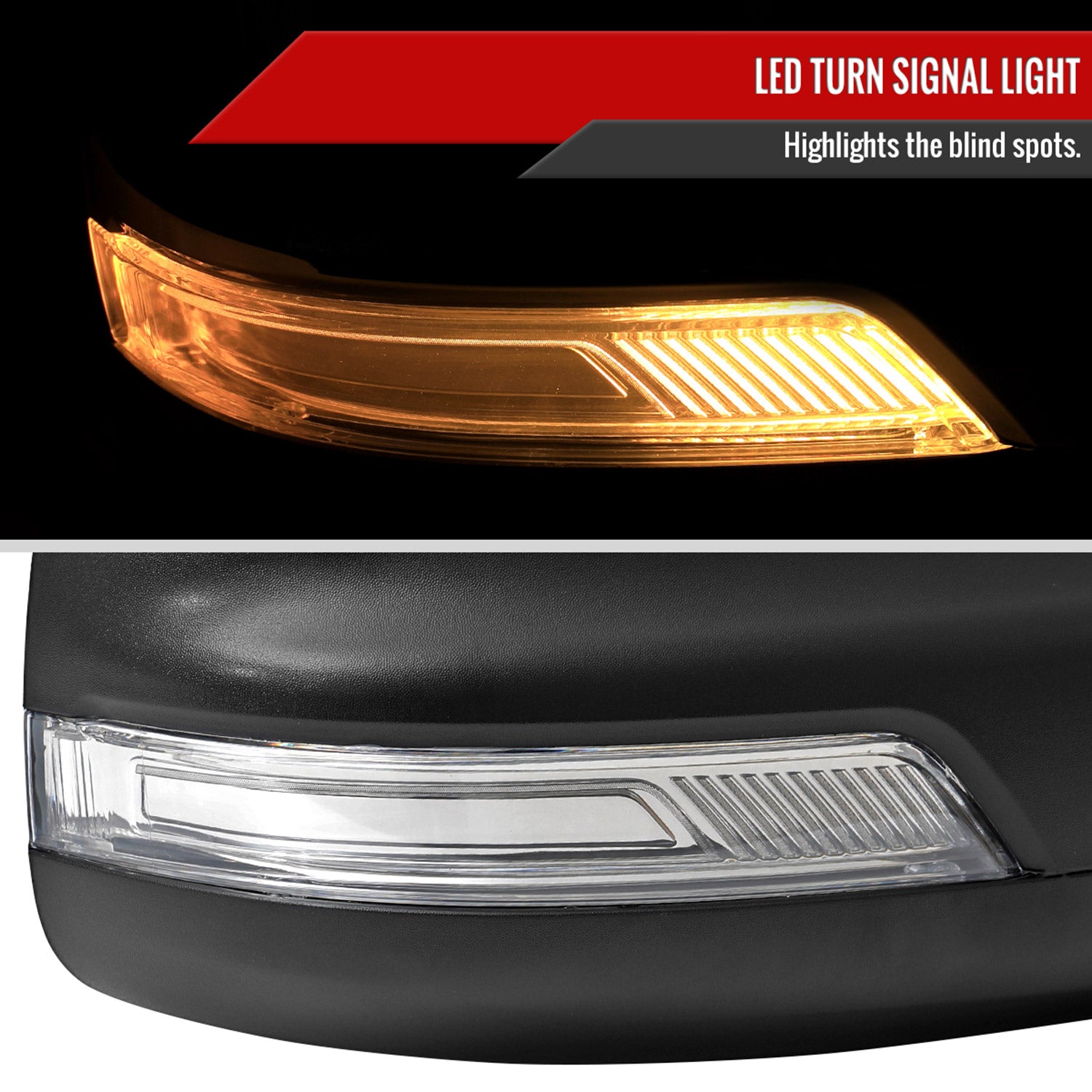 2019-2024 Dodge RAM 1500 Black Auto-Fold Side Mirror & Turn Passenger Side