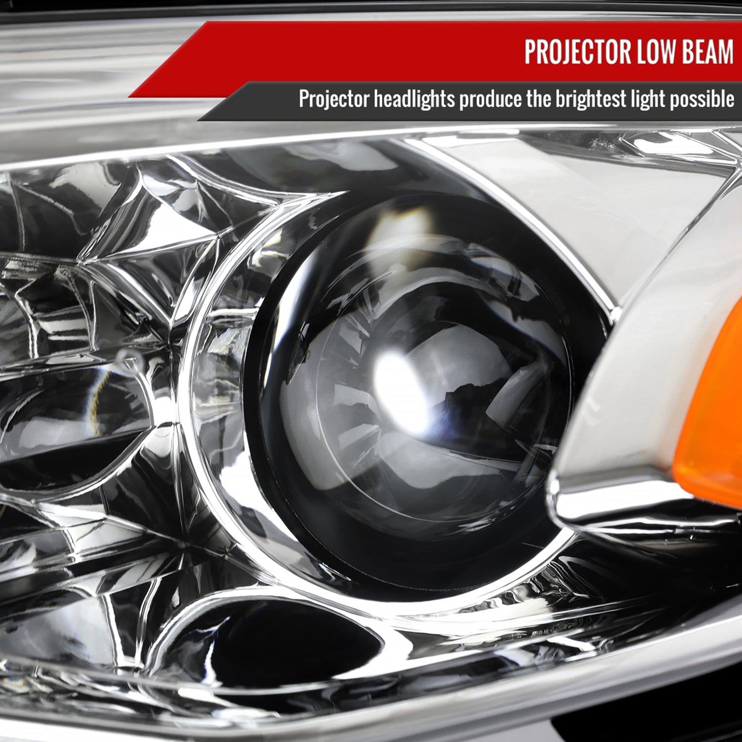 2019-2024 Chevy Malibu Factory Style Projector Headlights Chrome/Clear Lens