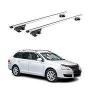 2010-2014 VW Jetta SportWagen Roof Rack Cross Bars Silver