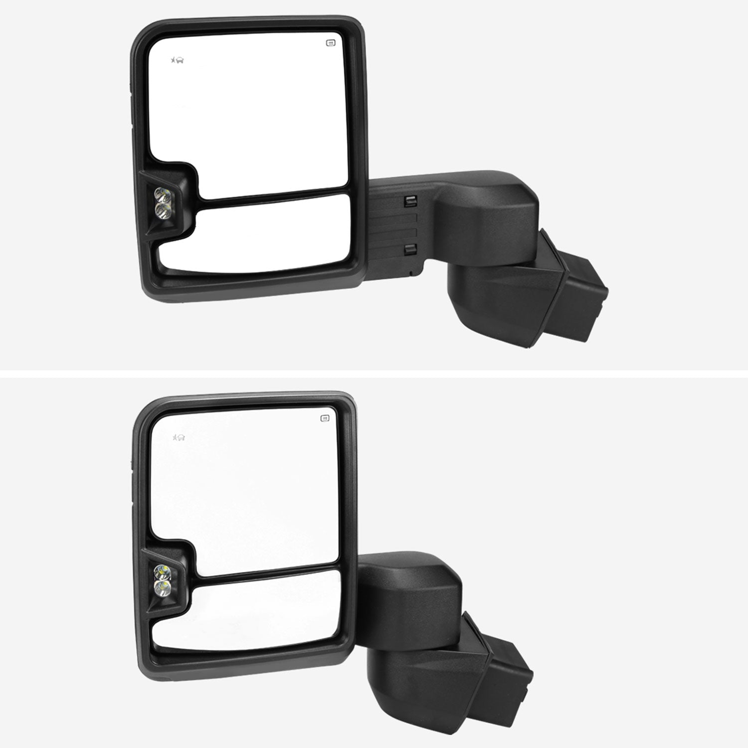 2020-2024 Chevy Silverado/GMC Sierra 2500HD/3500HD Heated Black Towing Mirrors
