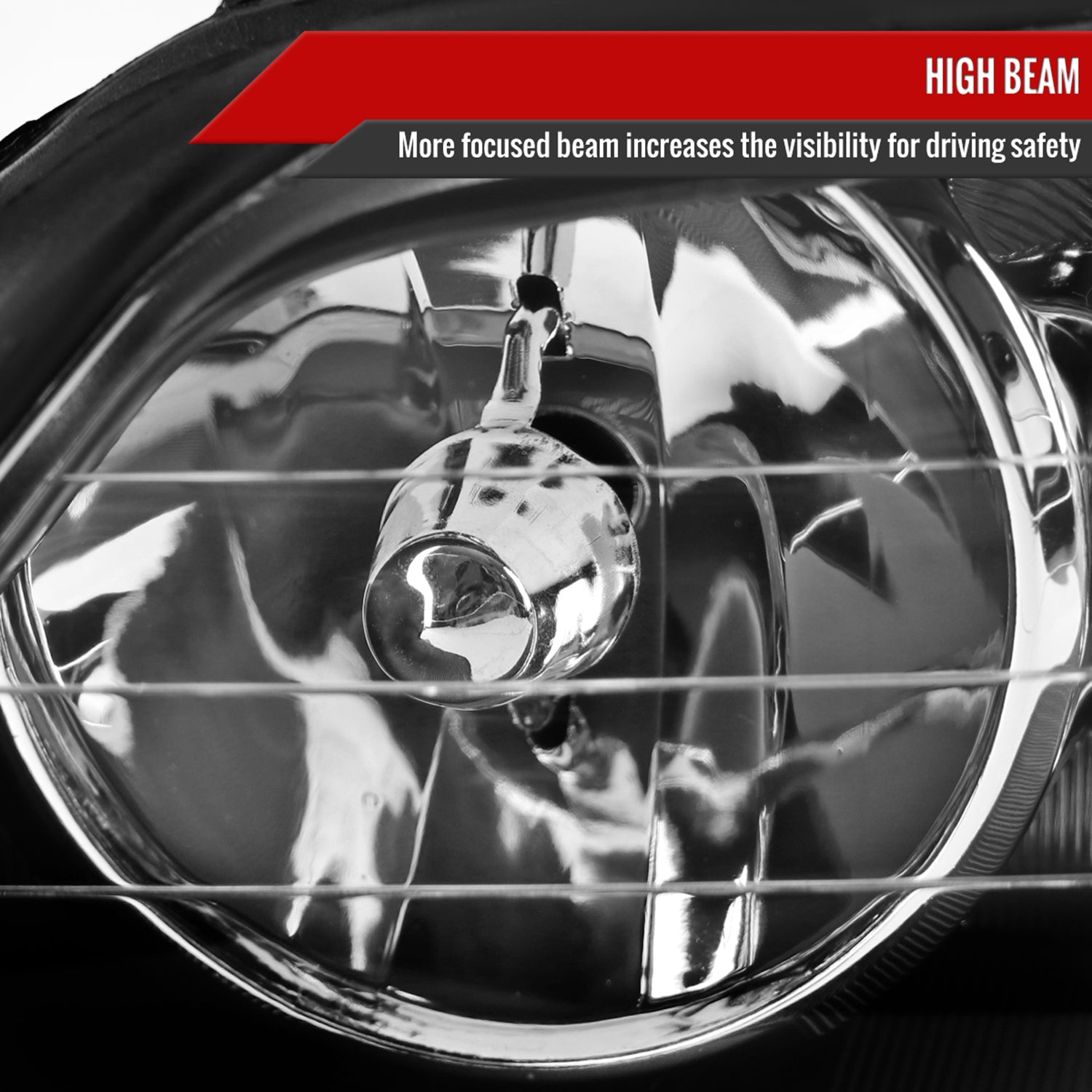 2005-2011 Lincoln Town Car Factory Style Headlights Matte Black/Clear Lens