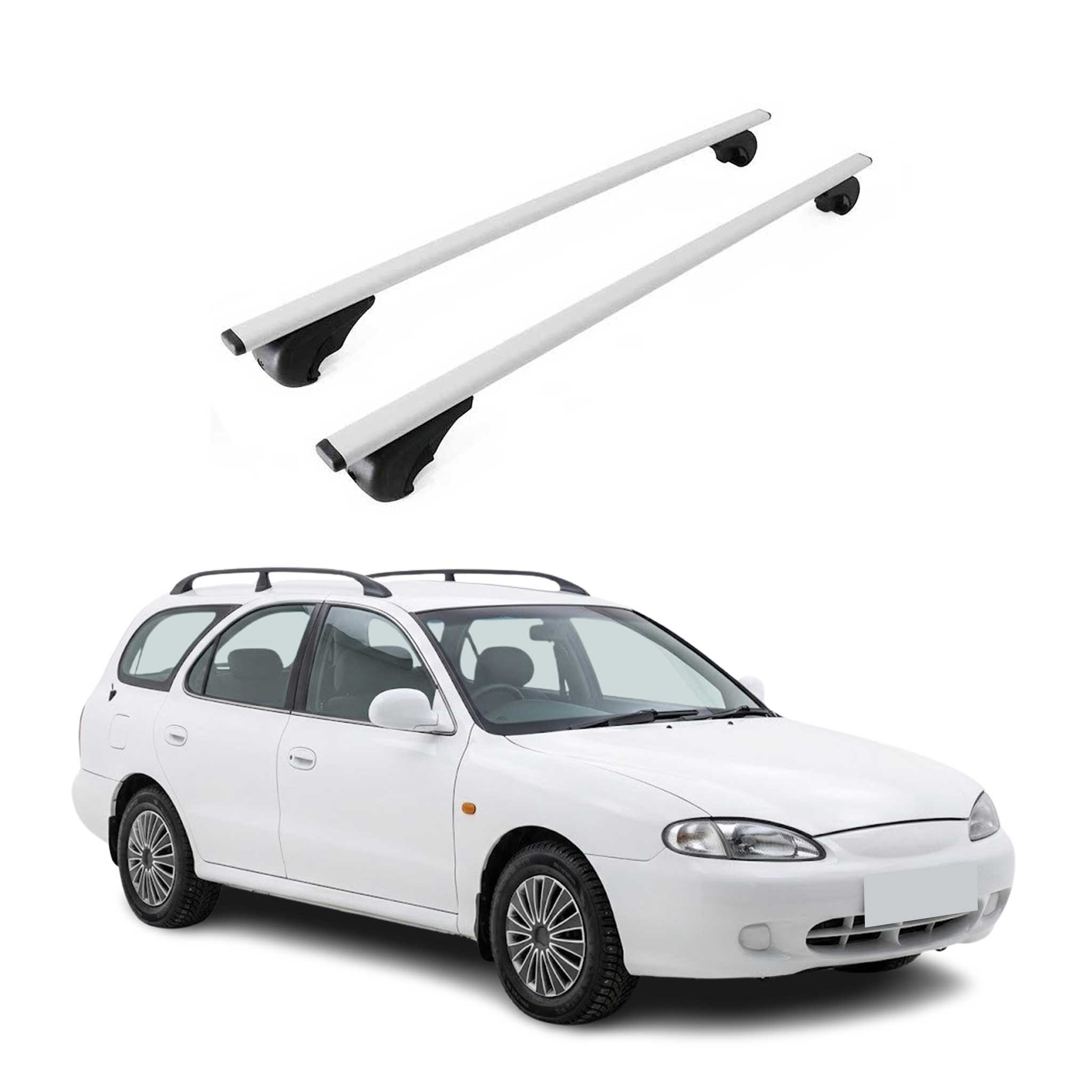 Roof Racks Cross Bars Carrier for Hyundai Elantra Wagon 1996-2000 Gray