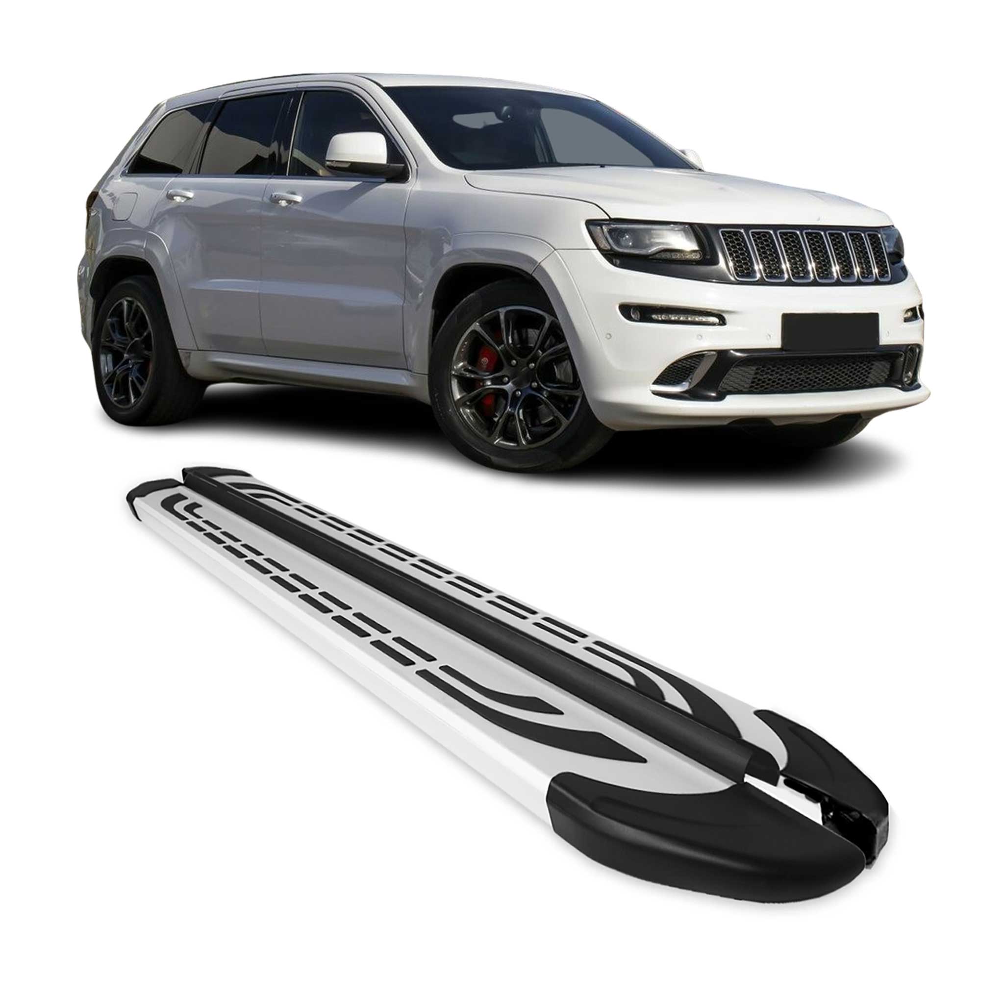 2011-2021 Jeep Grand Cherokee Nerf Bar Side Step Running Boards Alu 2x