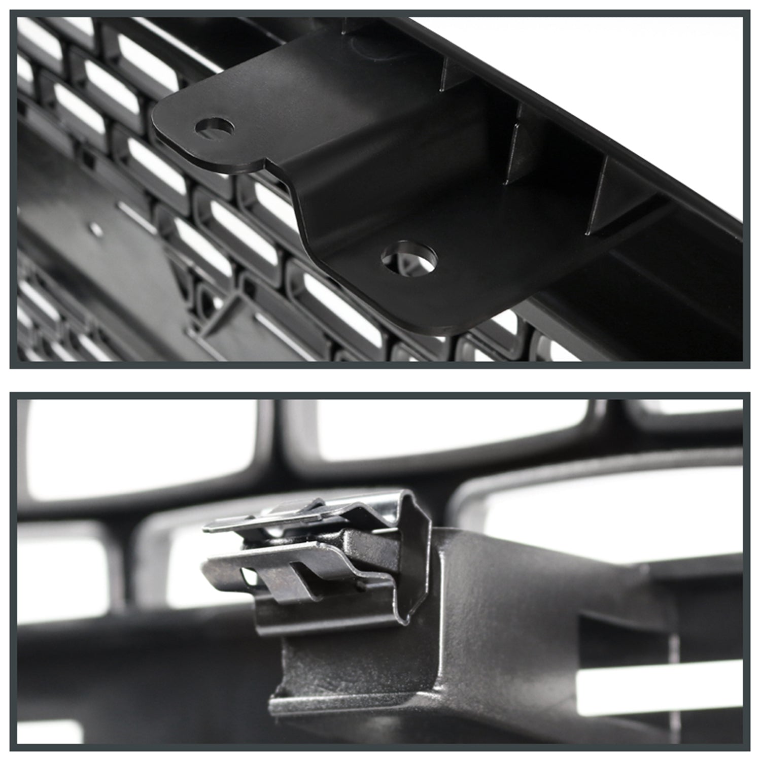 2014-2015 GMC Sierra 1500 Glossy Black ABS Denali Style Square Mesh Grille