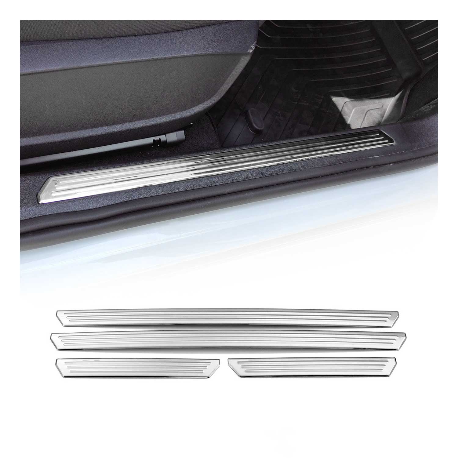 2022-2024 Volkswagen Golf MK8 Door Sill Scuff Plate Scratch Guard Stainless Steel