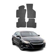 2008-2016 VW Passat CC Floor Mats Liners Full Set All Weather Rubber Black