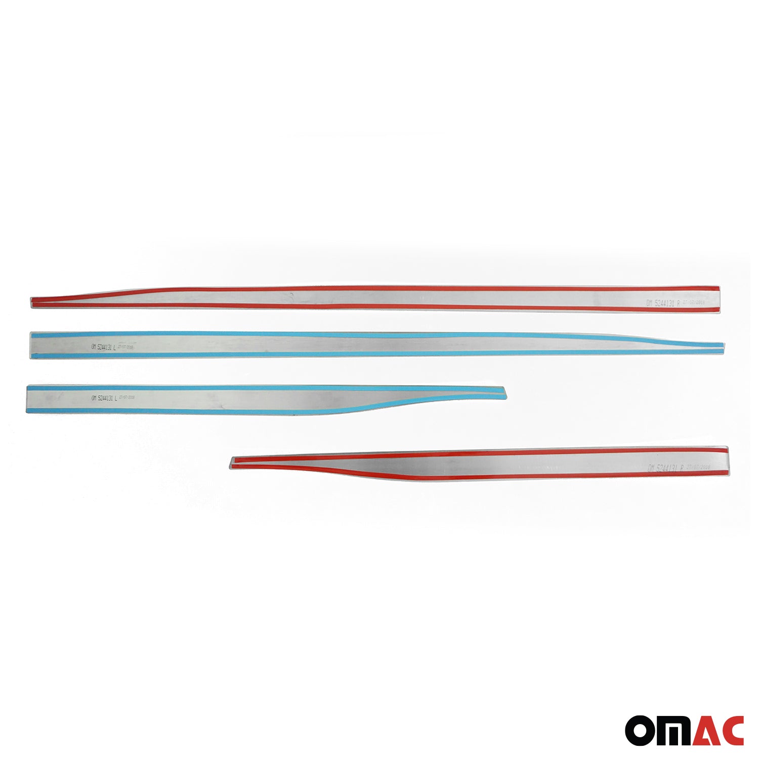 2018-2020 Buick Regal TourX Side Door Molding Trim Stainless Steel Silver 4x