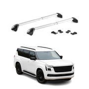 2025 Nissan Armada Roof Rack Cross Bars Luggage Carrier Alu Silver 2x