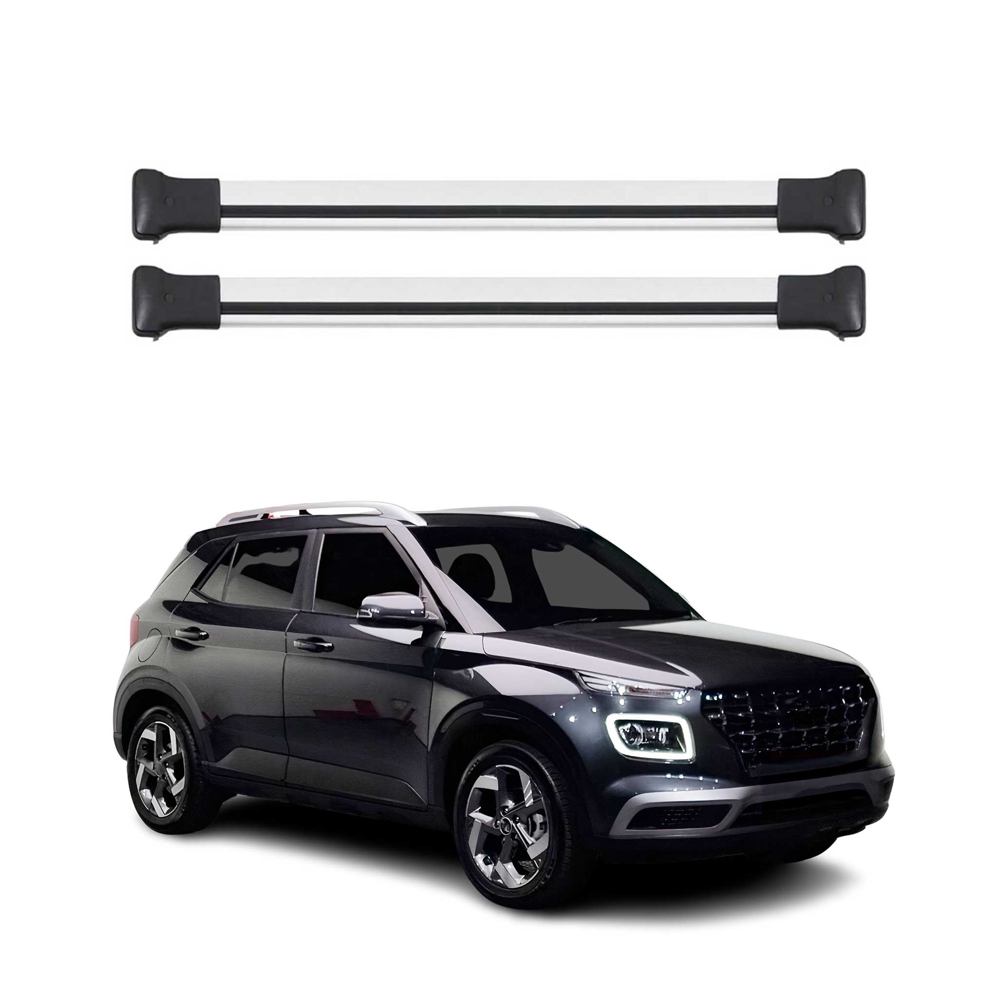 2020-2025 Hyundai Venue Roof Rack Cross Bars Silver