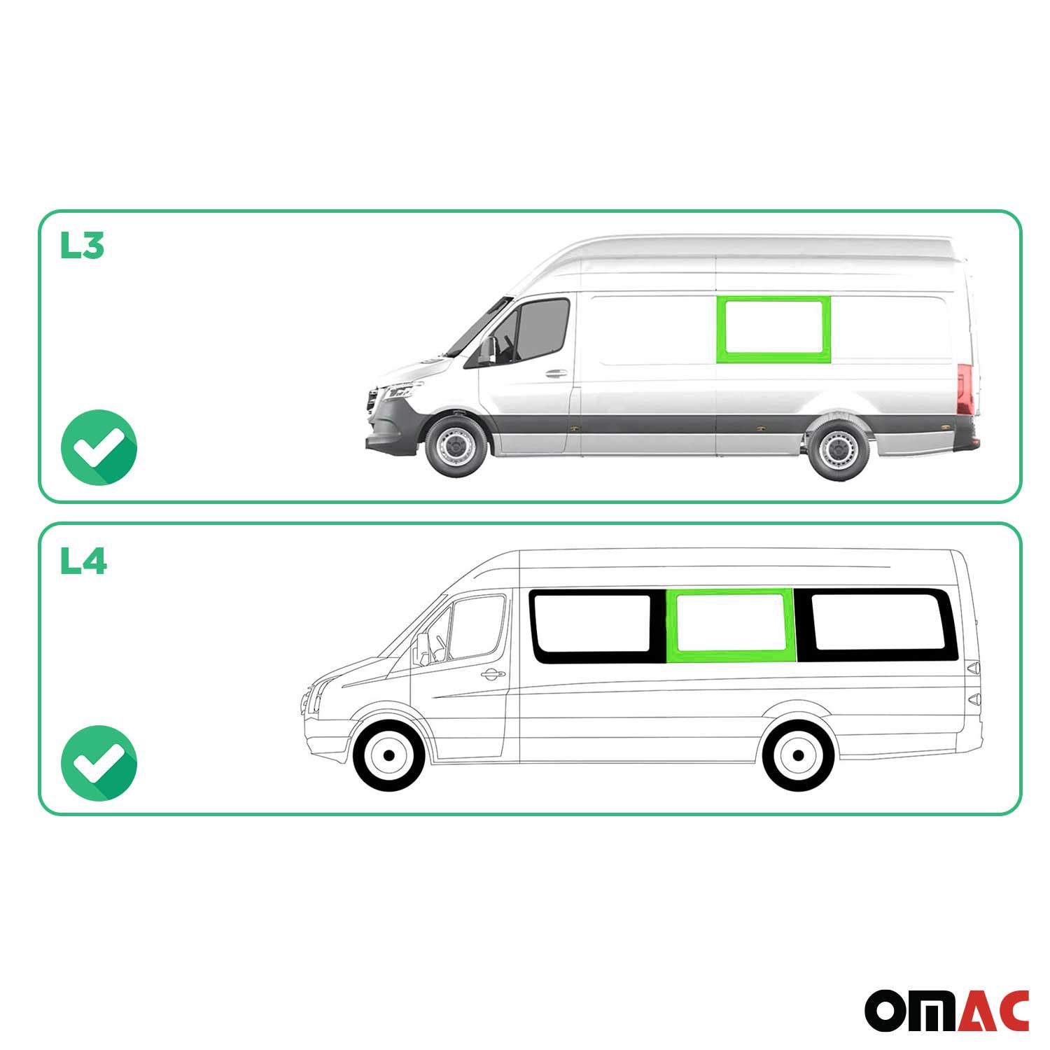 2010-2018 Mercedes Sprinter W906 Local Pickup Window Glass Mid Left Side L3 L4