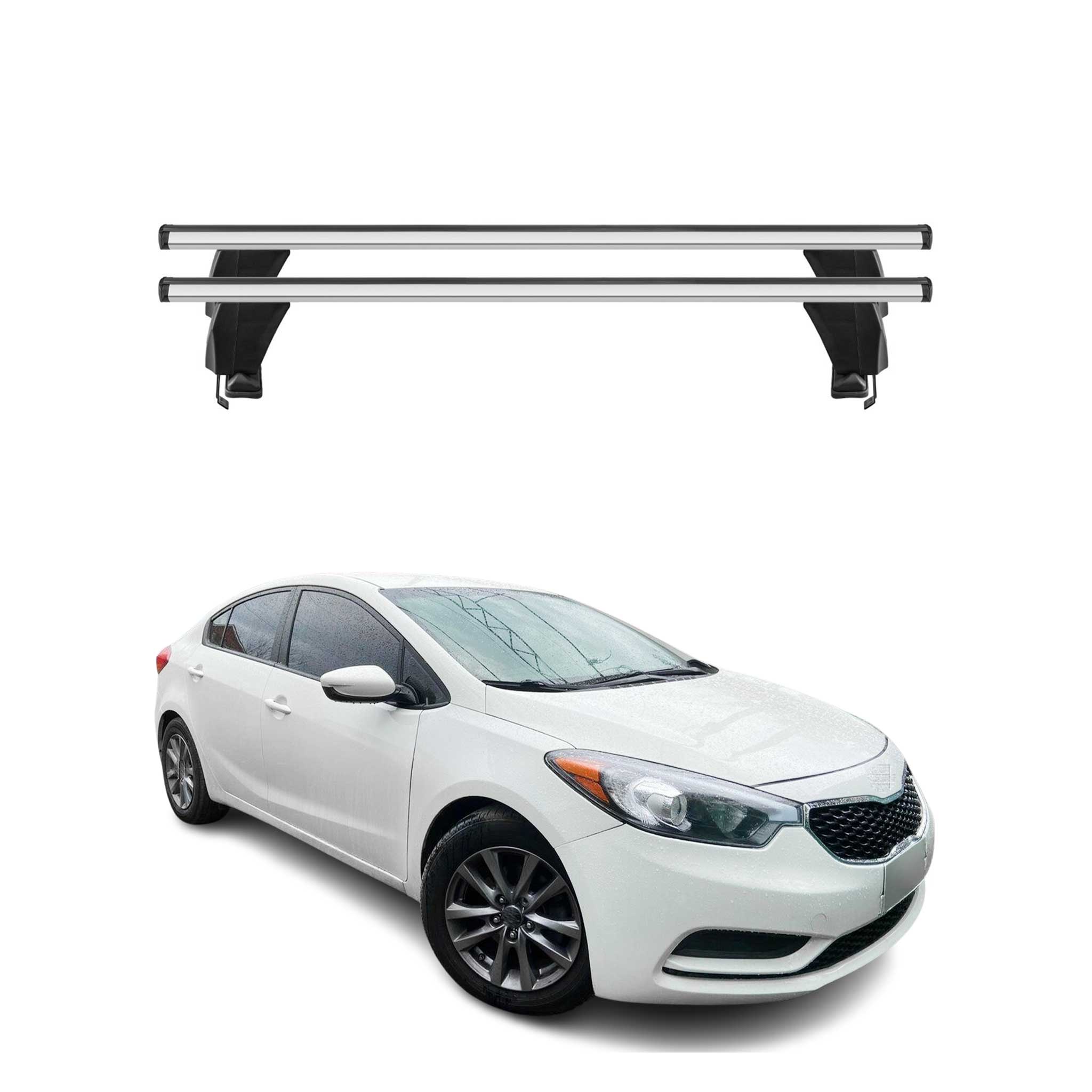 2014-2018 Kia Forte Sedan Roof Rack Cross Bars Silver