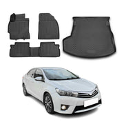 2014-2019 Toyota Corolla Floor Mats & Cargo Liner Full Set All Weather Black