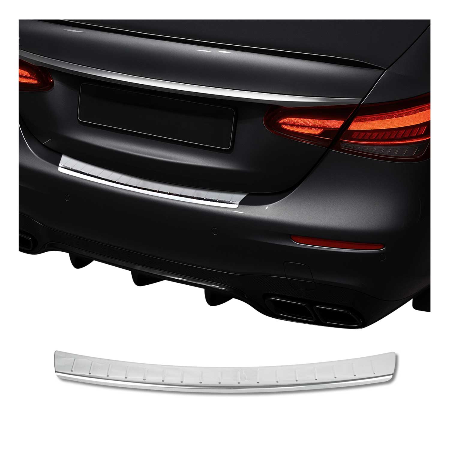 2017-2023 Mercedes E Class W213 Sedan Rear Bumper Guard Stainless Steel Glossy