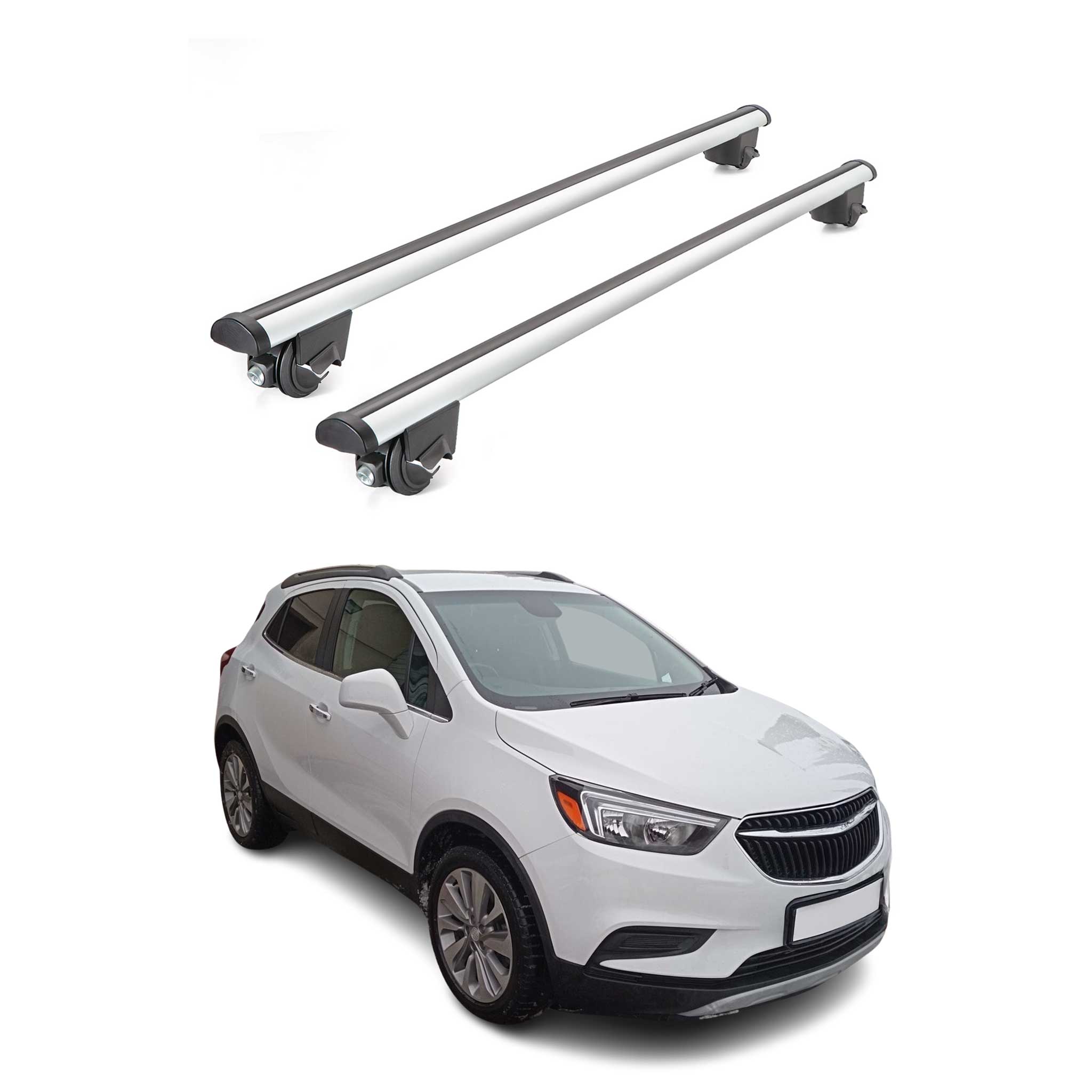 2013-2022 Buick Encore Roof Rack Cross Bars Silver