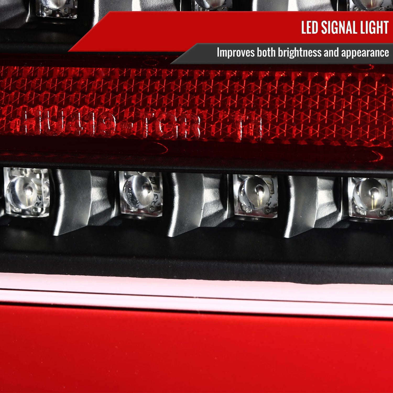 2008-2017 Mitsubishi Lancer / Lancer EVO X Red Bar LED Tail Lights Black/Red