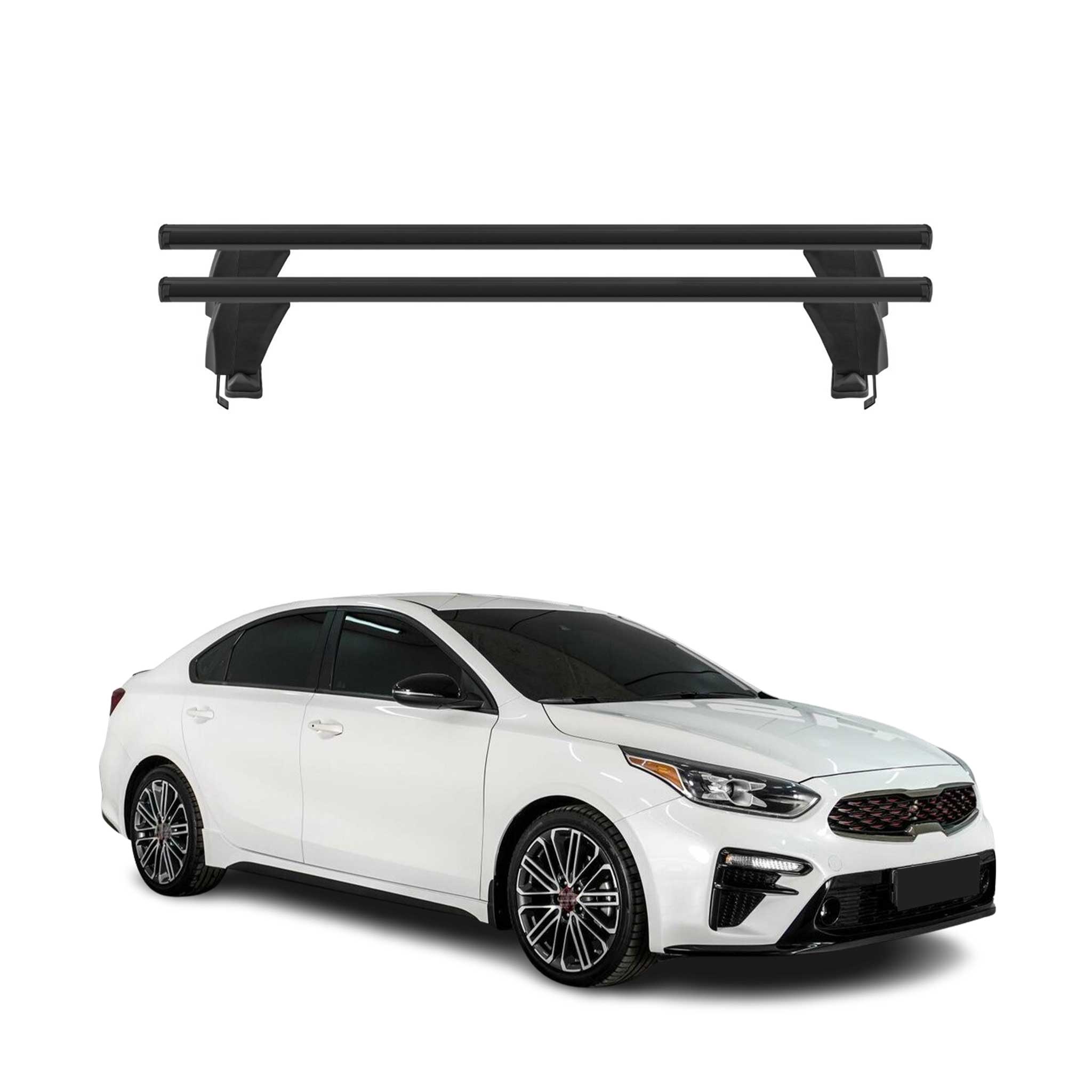 2019-2024 Kia Forte Sedan Roof Rack Cross Bars Black