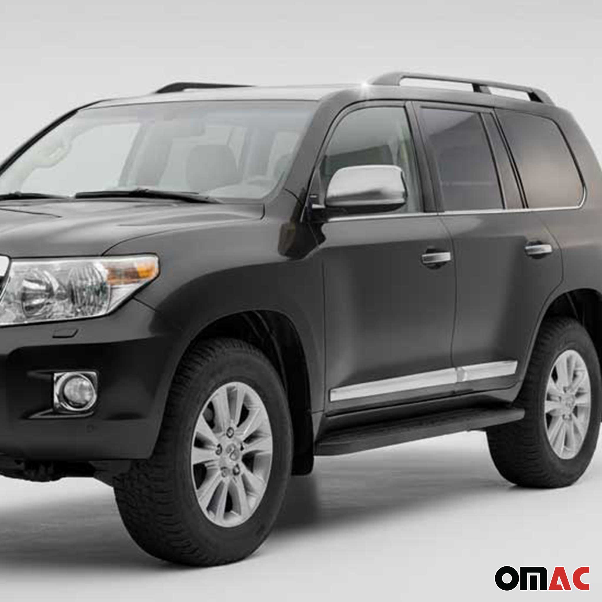 2008-2015 Lexus LX 570 Side Mirror Cover Caps Brushed Stainless Steel Silver 2 Pcs