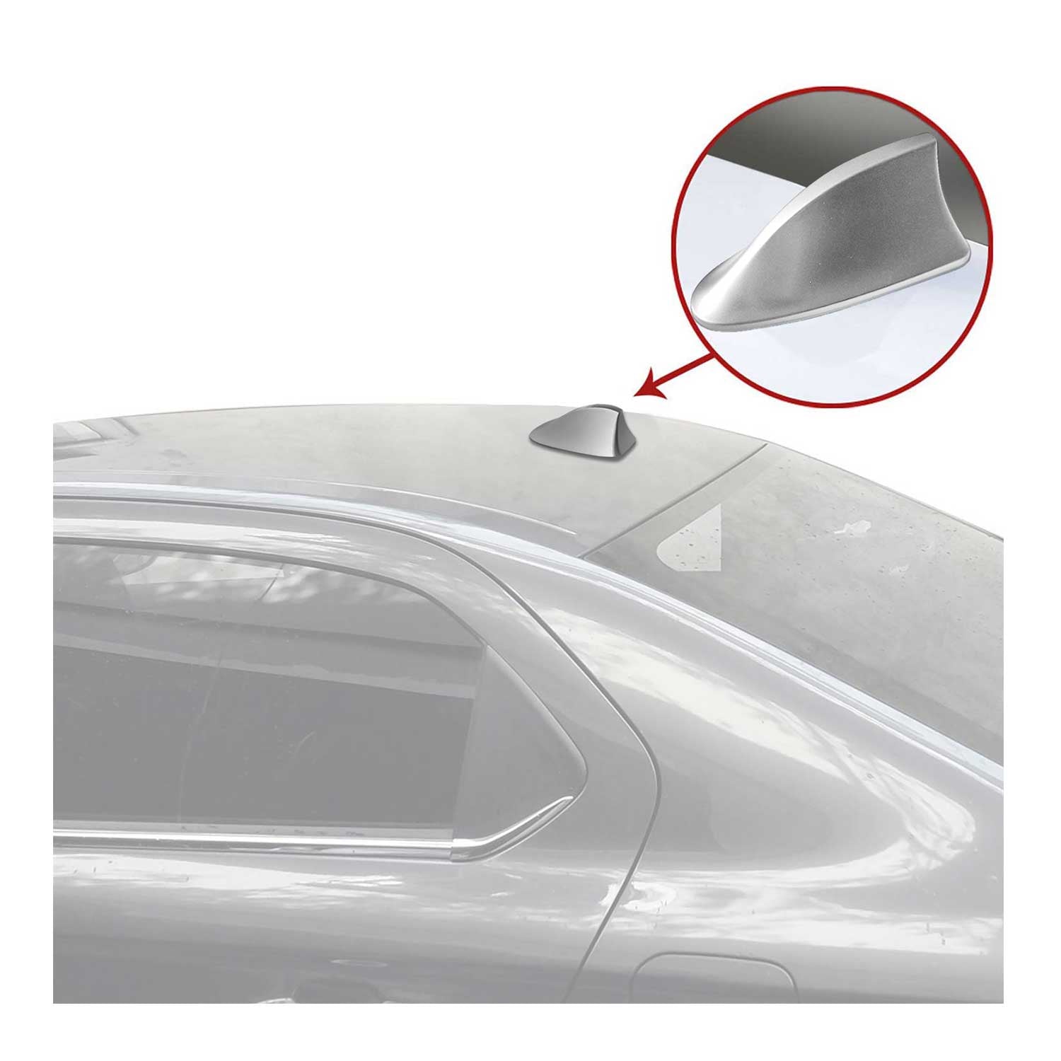 Mercedes Car Shark Fin Antenna Roof Radio AM/FM Signal Dark Grey