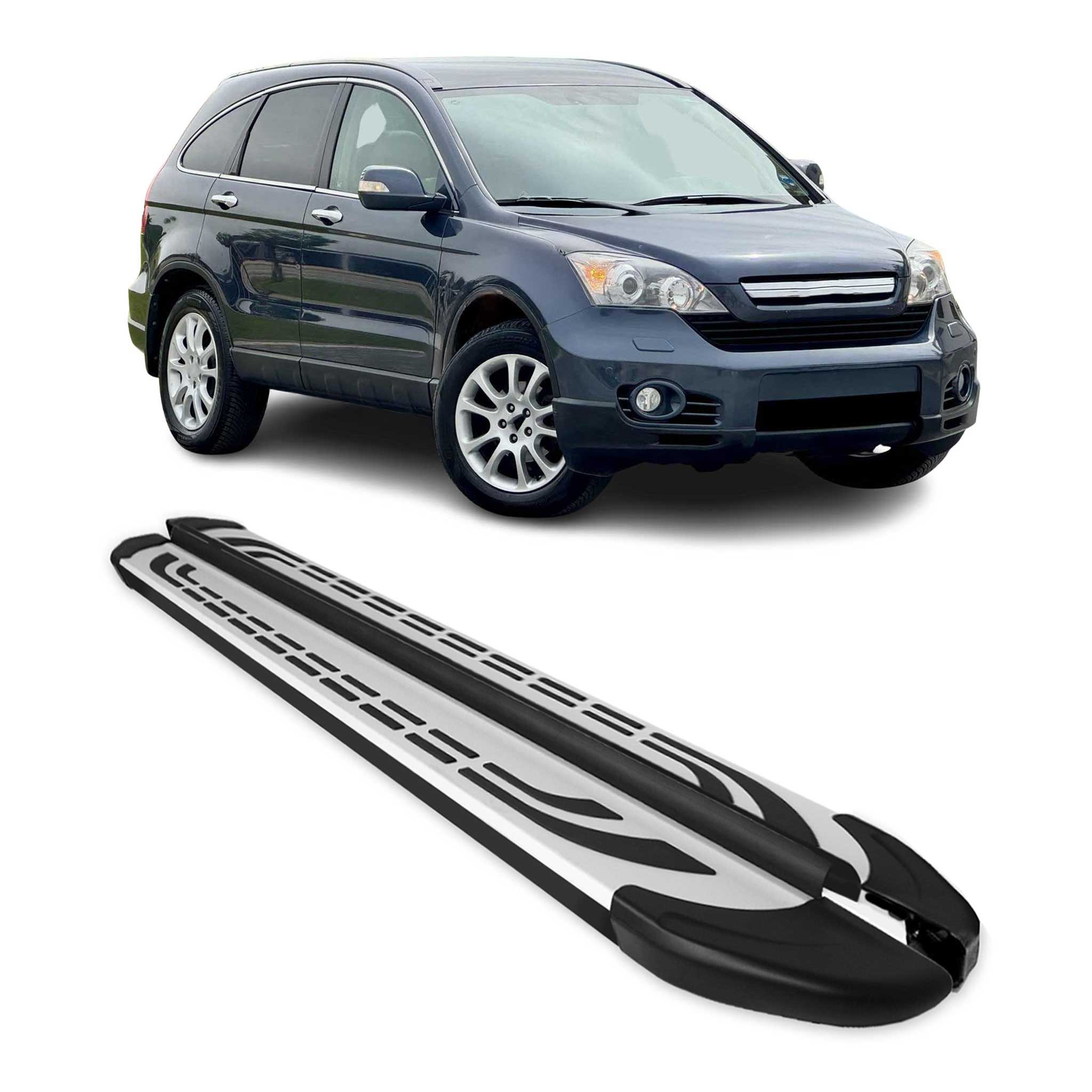 2007-2011 Honda CR-V Running Boards Side Steps Silver & Black