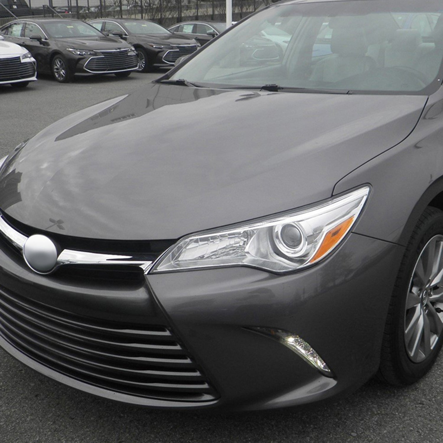 2015-2017 Toyota Camry Projector Headlight Amber Reflector -Driver Side Chrome