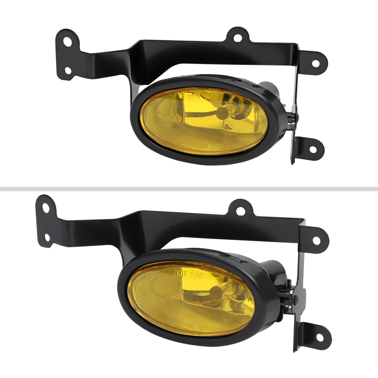 2006-2008 Honda Civic Coupe H11 Fog Lights Kit Chrome Housing/Yellow Lens
