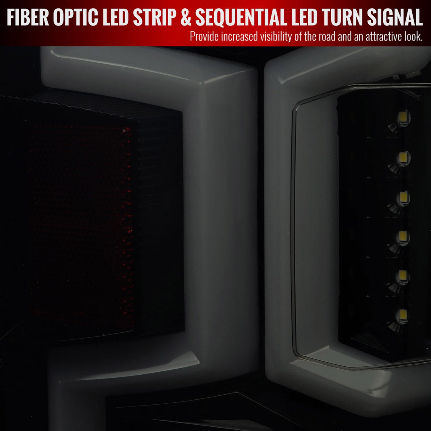 2019-2024 Dodge RAM 2500/3500 LED Signal Tail Lights Glossy Black/Dark Smoke