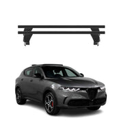 Top Roof Racks Cross Bars fits Alfa Romeo Tonale 2023-2026 Black Aluminium 2x