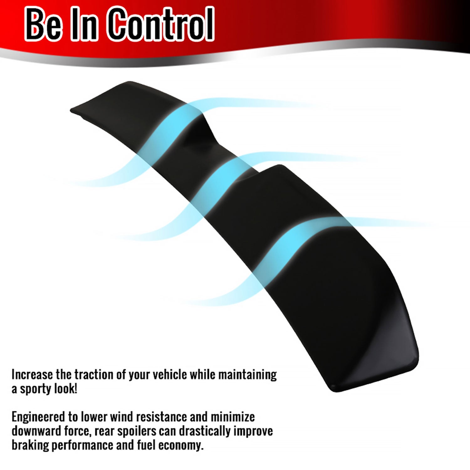 2008-2017 Dodge Challenger Black Primer ABS Demon Style Rear Spoiler