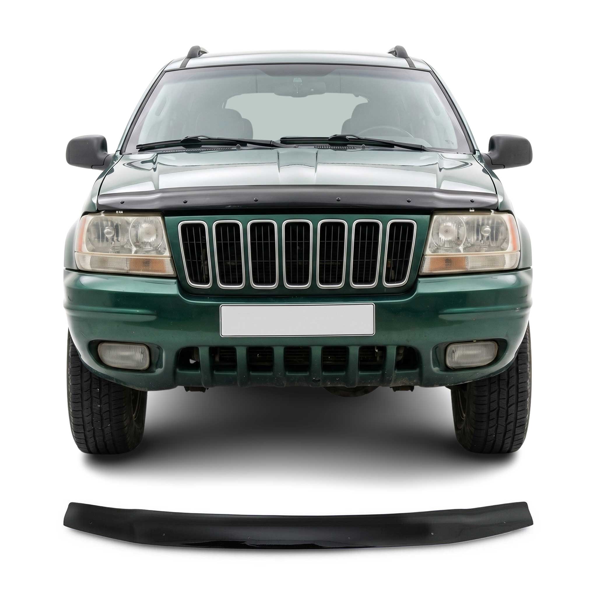 1999-2004 Jeep Grand Cherokee Front Bug Shield Hood Deflector 1 Pc Smoke