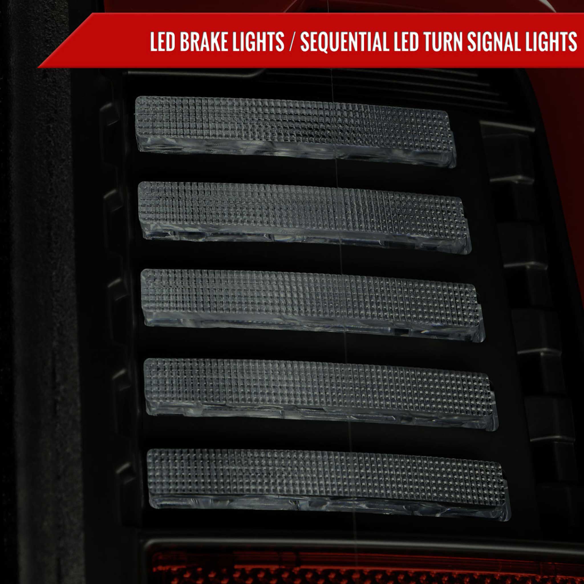For Dodge RAM 2500/3500 2019-2024 LED Sequential Signal Tail Lights Black Housing Smoked Lens