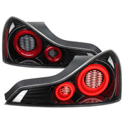For Infiniti G37 2008-13 / Q60 Coupe 2014-15 LED Tail Lights Sequential Turn Signal Black Housing Clear Lens Switchback