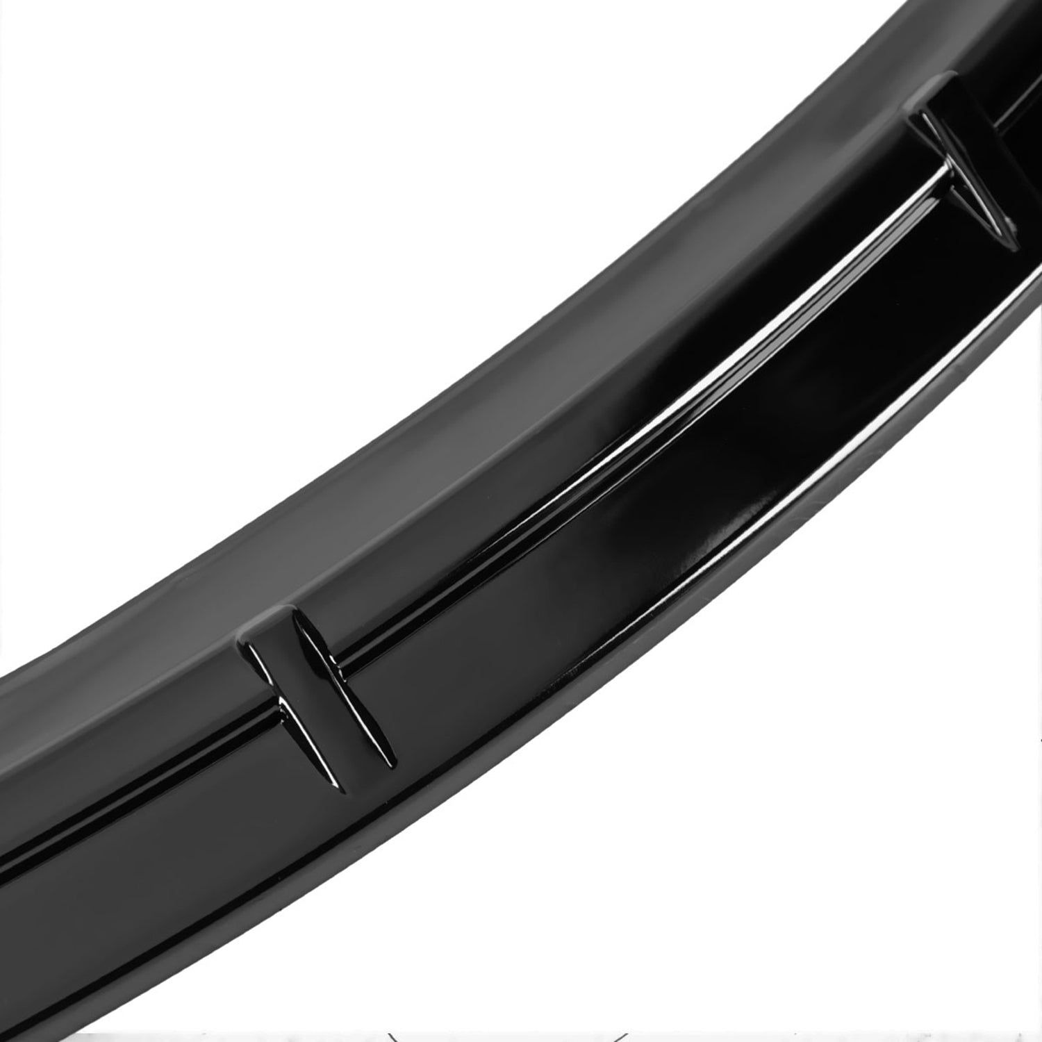 2012-2016 Tesla Model S Glossy Black 3Pcs Front Bumper Lip Splitter Kit