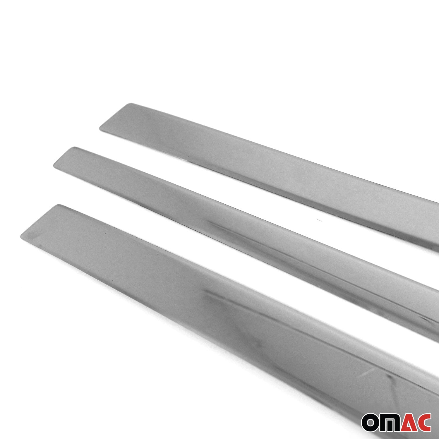 2007-2012 Dodge Nitro Side Door Molding Trim Skirt Garnish Stainless Steel Silver 4Pcs