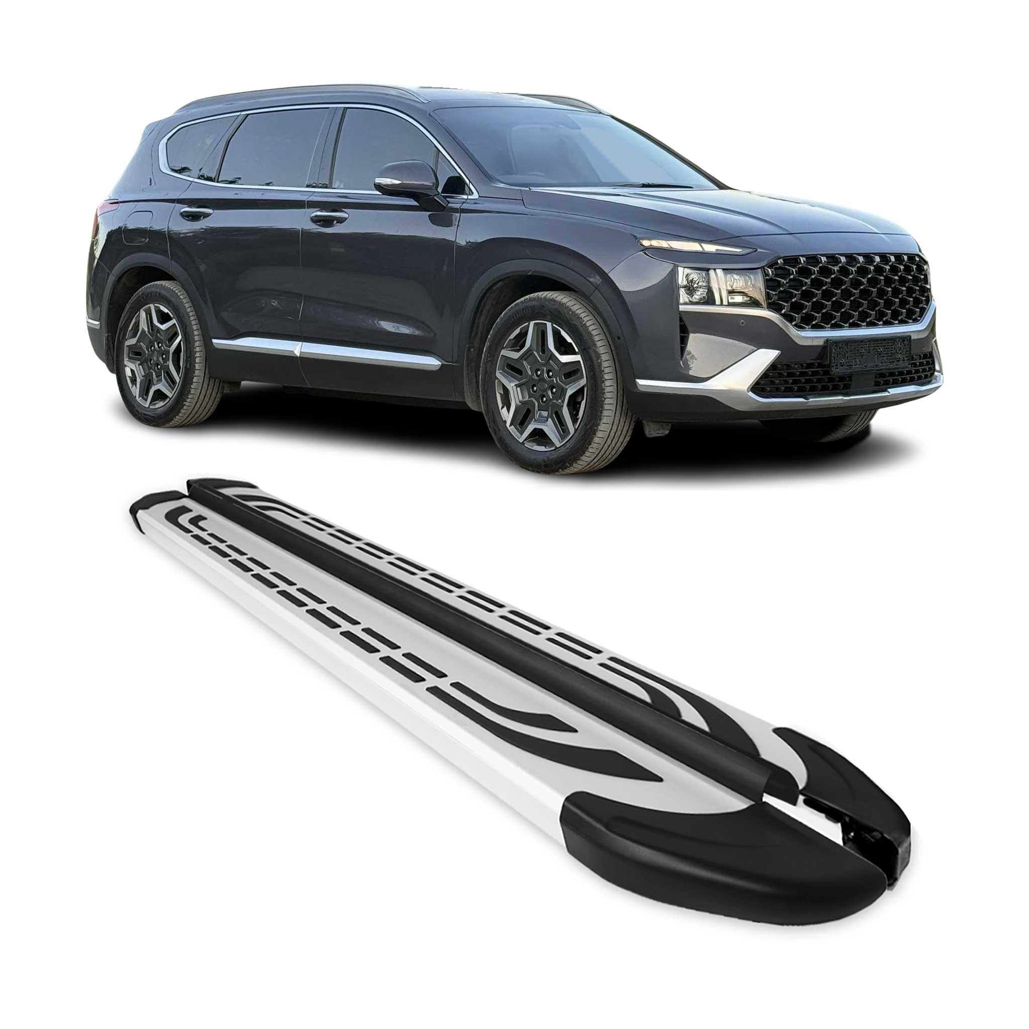 2019-2023 Hyundai Santa Fe Nerf Bar Side Step Running Boards Alu 2x