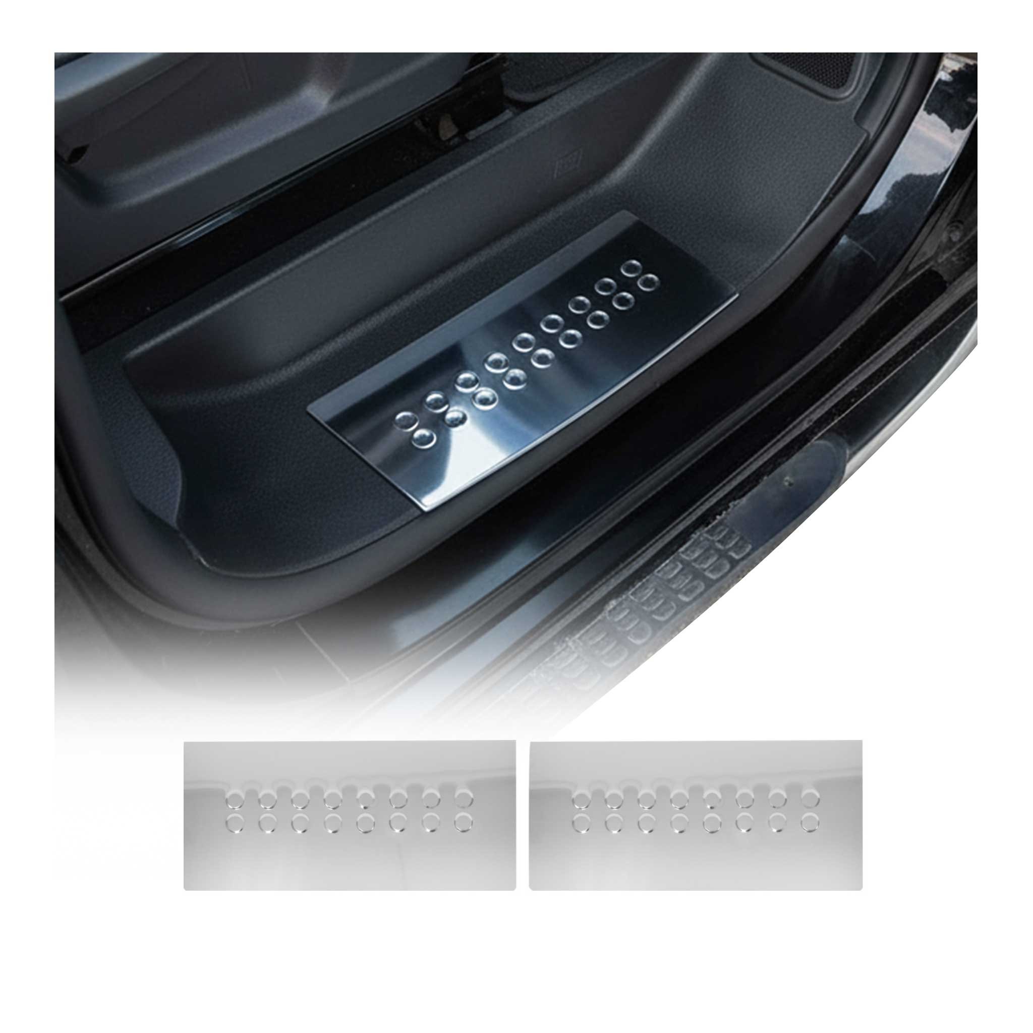 2014-2026 RAM ProMaster Door Sill Scuff Plate Scratch Protector Stainless Steel 2Pcs