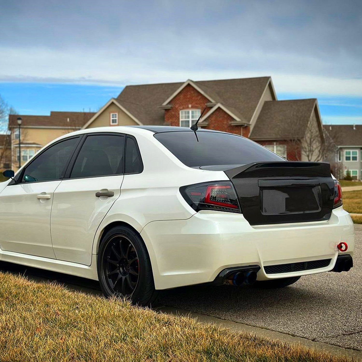 2008-2014 Subaru Impreza WRX/STI LED Turn Signal Tail lights Jet Black/Clear