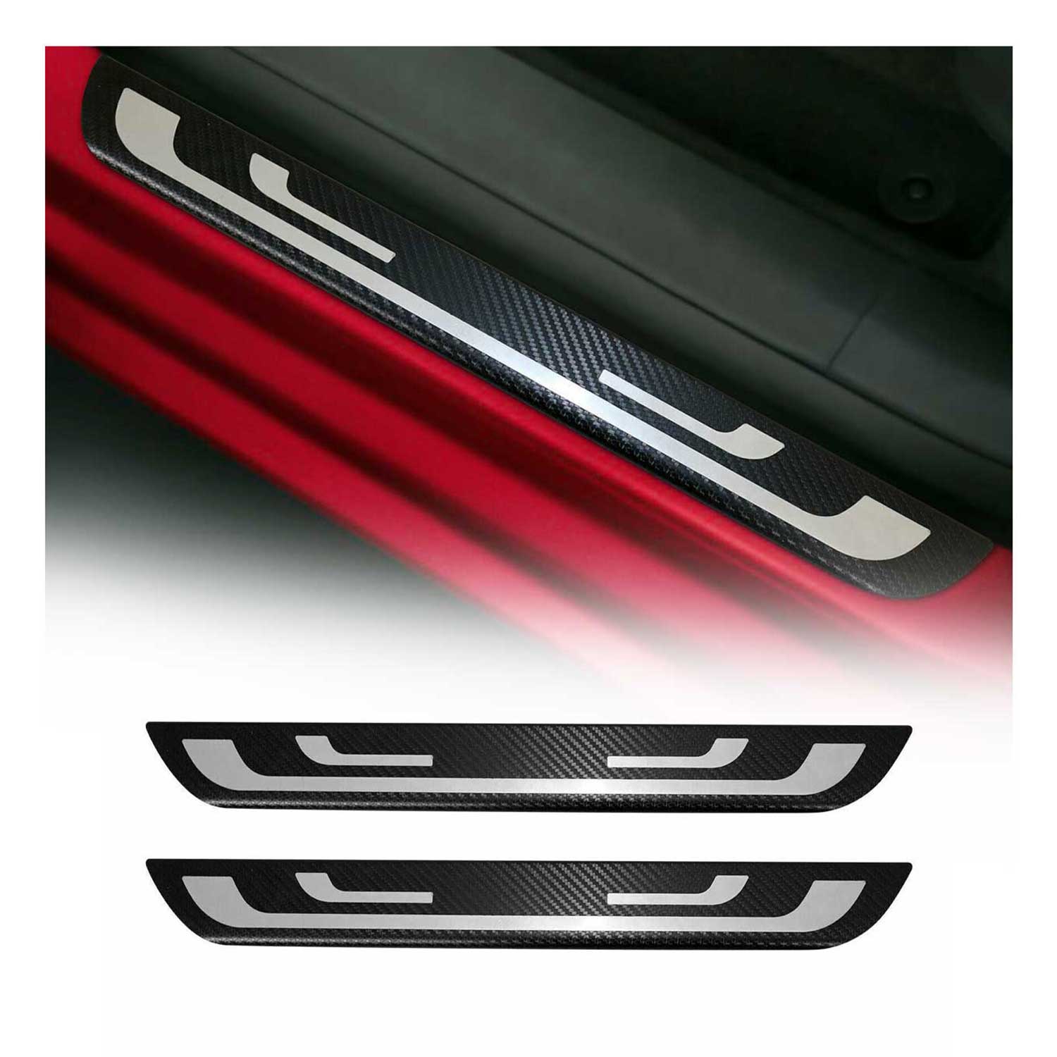 2012-2019 Alfa Romeo Mito Door Sill Scuff Plate Illuminated Stainless Steel & Foiled