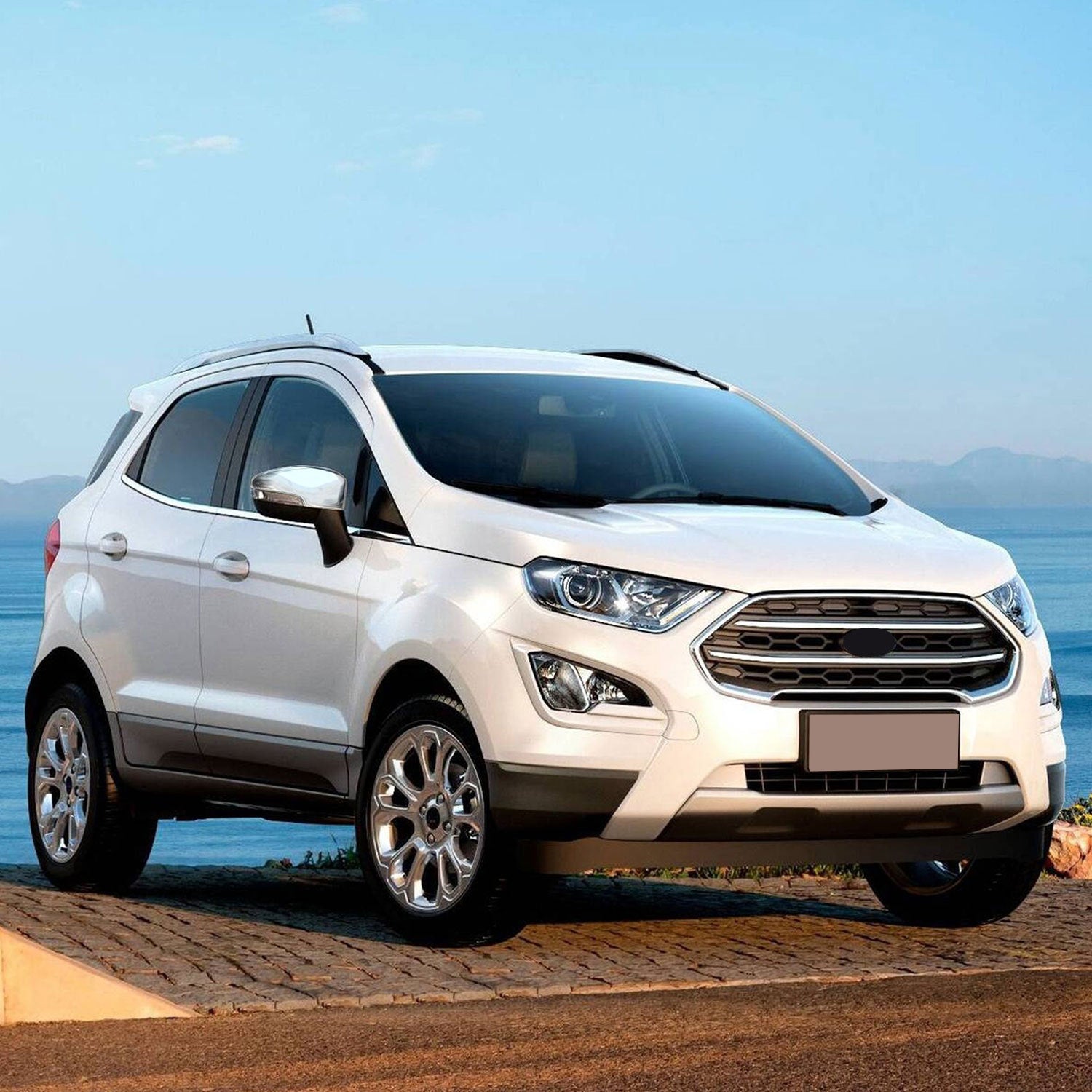 2018-2022 Ford Ecosport Mirror Cover Caps Chrome 2Pcs ABS Plastic